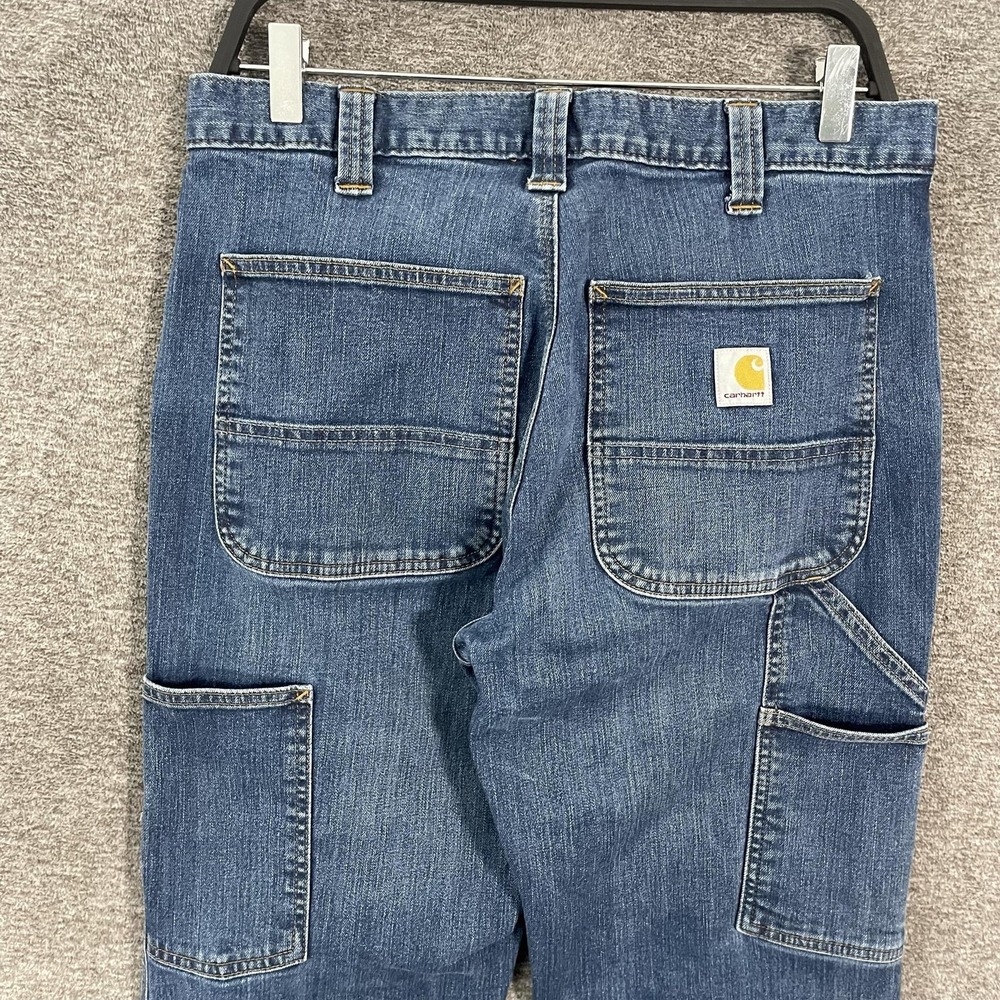 Carhartt Jeans Mens 32x30 Blue Rugged Flex Relaxed Fit Carpenter Denim Workwear